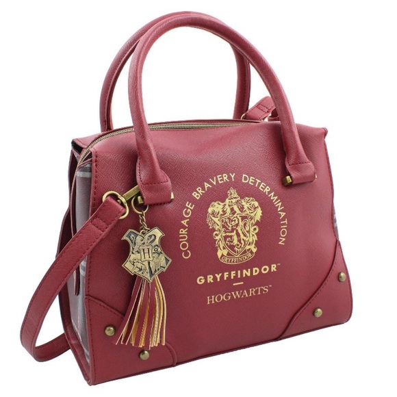 Gryffindor Burgundy Tote Bag with Tassel Charm - Picture 8 of 12